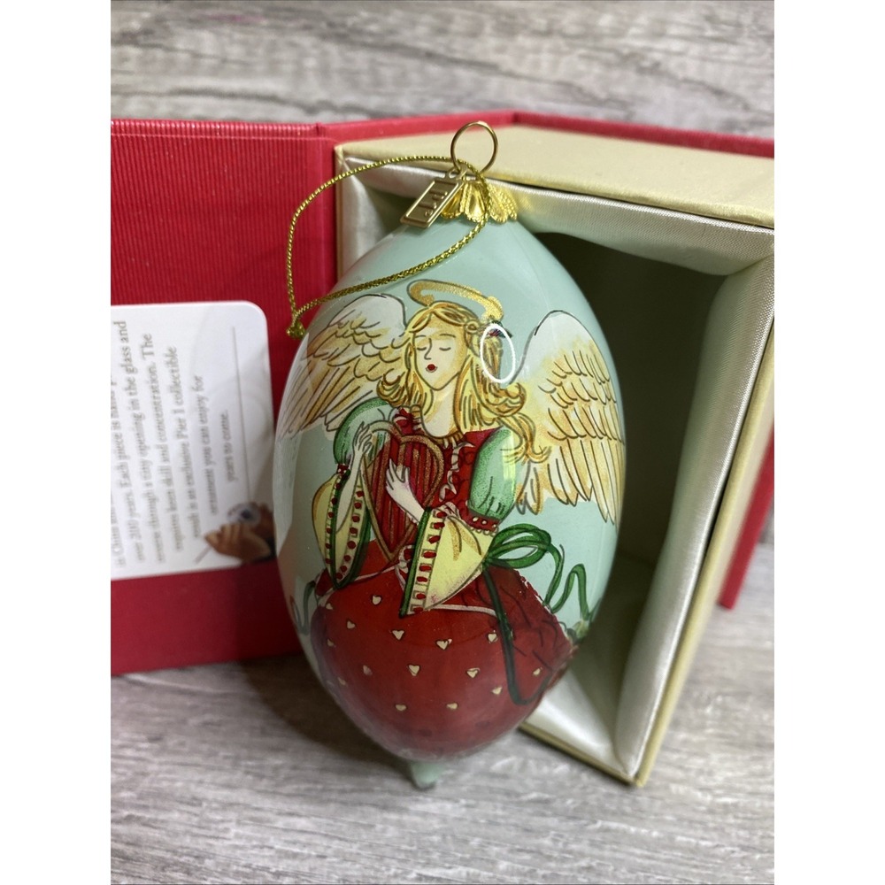 Li Bien Glass Christmas Ornaments 2018 Angel With Harp wbox